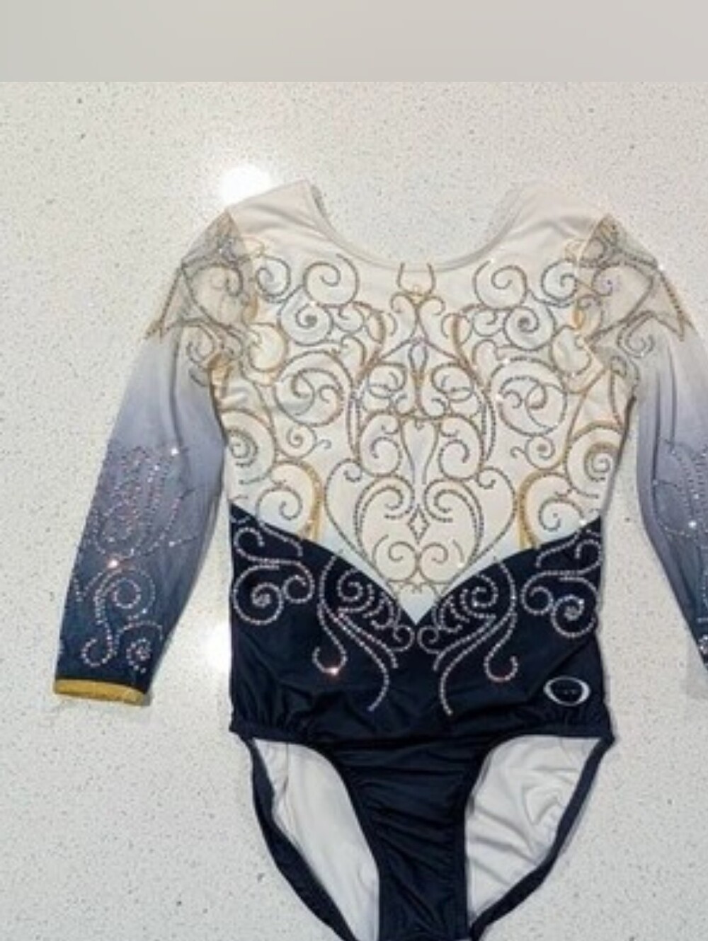 ATHLETE WORN Ozone gymnastics Leotard AM Medium SWAROVSKI Elite Competition Team - Picture 16 of 17